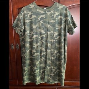 Old Navy Camo Long T-Shirt Dress